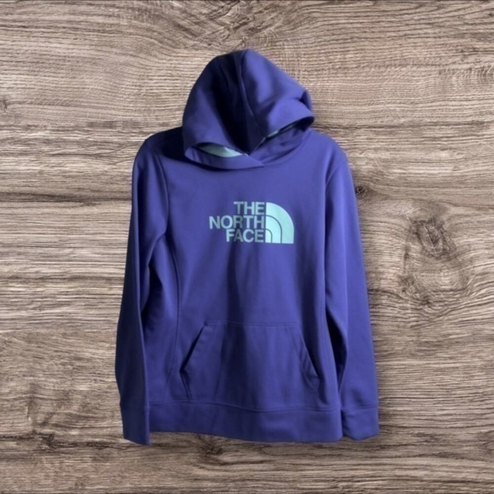 The north face purple hoodie. Large.